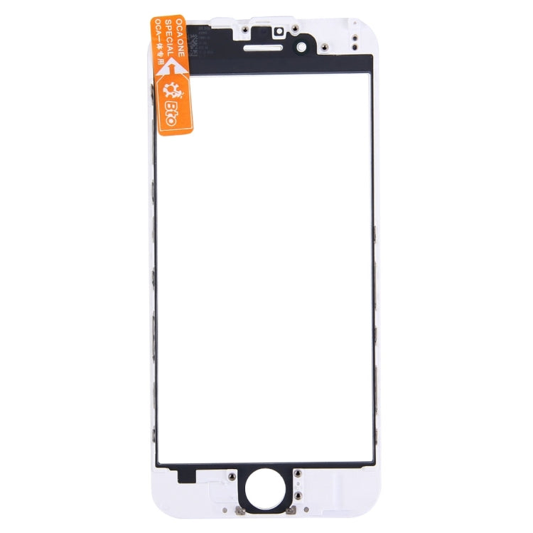 Front Screen Outer Glass Lens with Front LCD Screen Bezel Frame & OCA Optically Clear Adhesive for iPhone 6(White)