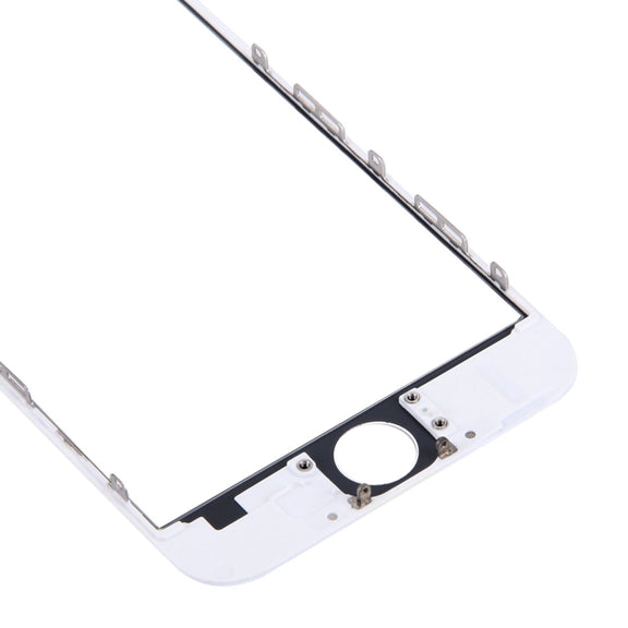 Front Screen Outer Glass Lens with Front LCD Screen Bezel Frame & OCA Optically Clear Adhesive for iPhone 6(White)