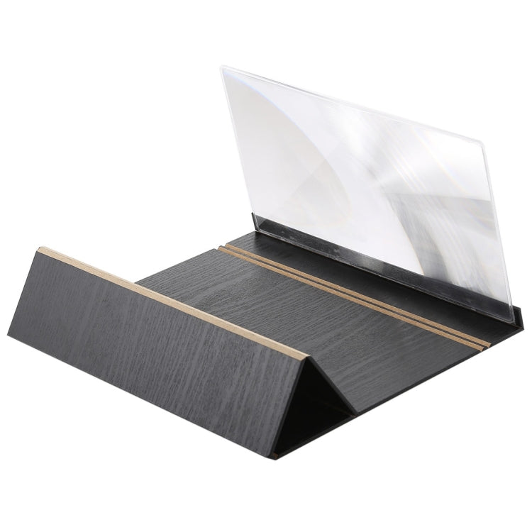 12.0 inch Universal Foldable Portable Wood + Organic Glass Eyeshield 3D Video Mobile Phone Screen Magnifier Bracket Enlarge with Holder for All Smartphones, Size: 260*190*8mm - Screen Magnifier by PMC TechLife | Online Shopping South Africa | PMC TechLife