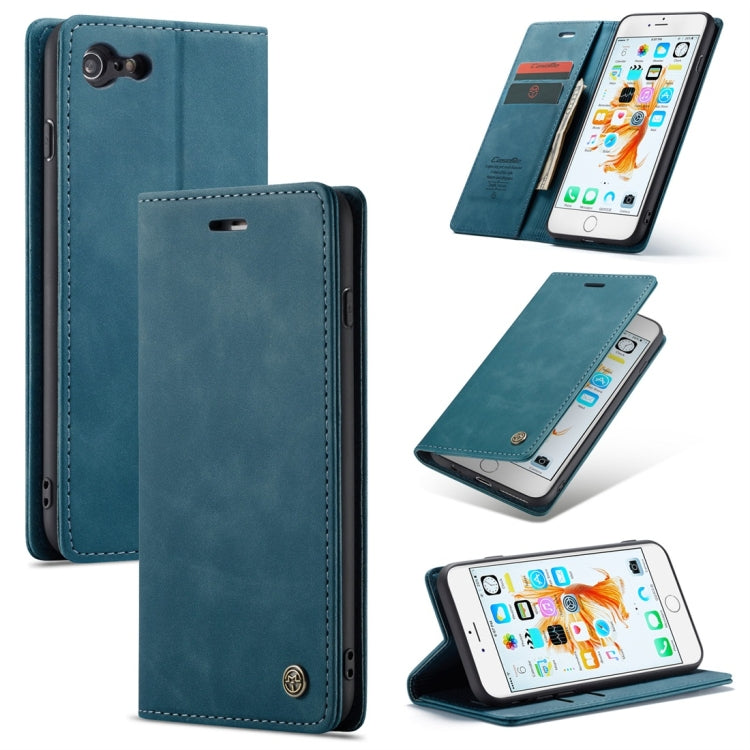 CaseMe-013 Multifunctional Retro Frosted Horizontal Flip Leather Case for iPhone 6 Plus / 6s Plus, with Card Slot & Holder & Wallet(Blue) - More iPhone Cases by CaseMe | Online Shopping South Africa | PMC TechLife | Buy Now Pay Later Mobicred