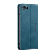 CaseMe-013 Multifunctional Retro Frosted Horizontal Flip Leather Case for iPhone 6 Plus / 6s Plus, with Card Slot & Holder & Wallet(Blue)