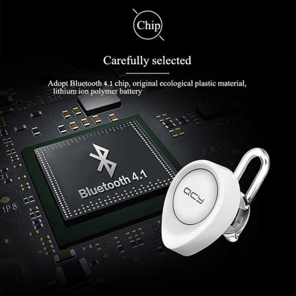 QCY J11 Universal Driving Wireless Bluetooth 4.1 Earphone with Mic for Smart Phones or Other Bluetooth Devices, Effective Bluetooth Distance: 10M(Black) - Bluetooth Earphone by QCY | Online Shopping South Africa | PMC Jewellery | Buy Now Pay Later Mobicred