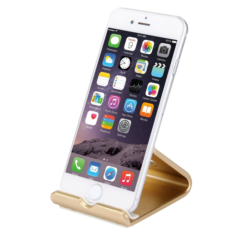Exquisite Aluminium Alloy Desktop Holder Stand DOCK Cradle For iPhone, Galaxy, Huawei, Xiaomi, LG, HTC and 7 inch Tablet(Gold) - Desktop Holder by PMC TechLife | Online Shopping South Africa | PMC TechLife