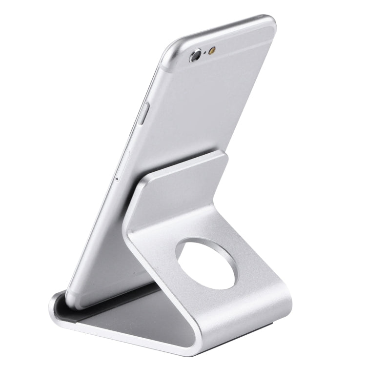 Exquisite Aluminium Alloy Desktop Holder Stand DOCK Cradle For iPhone, Galaxy, Huawei, Xiaomi, LG, HTC and 7 inch Tablet(Silver) - Desktop Holder by PMC TechLife | Online Shopping South Africa | PMC TechLife