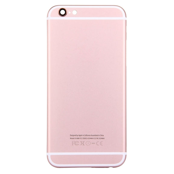 5 in 1 for iPhone 6s (Back Cover + Card Tray + Volume Control Key + Power Button + Mute Switch Vibrator Key) Full Assembly Housing Cover(Rose Gold)