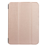 For iPad 9.7 (2018) & iPad 9.7 (2017) Custer Texture Horizontal Flip Leather Case with Three-folding Holder & Sleep / Wake-up Function(Rose Gold)