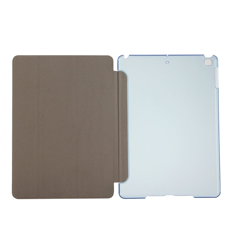 For iPad 9.7 (2018) & iPad 9.7 inch (2017) & iPad Air Silk Texture Horizontal Flip Leather Case with Three-folding Holder(Blue) - iPad 9.7 (2018) & (2017) Cases by PMC TechLife | Online Shopping South Africa | PMC TechLife | Buy Now Pay Later Mobicred
