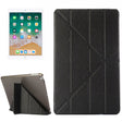 For iPad 9.7 (2018) & iPad 9.7 (2017) & iPad Air Silk Texture Horizontal Deformation Flip Leather Case with Three-folding Holder(Black) - iPad 9.7 (2018) & (2017) Cases by PMC TechLife | Online Shopping South Africa | PMC TechLife | Buy Now Pay Later Mobicred