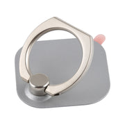 Ring Phone Metal Holder for iPad, iPhone, Galaxy, Huawei, Xiaomi, LG, HTC and Other Smart Phones (Silver)
