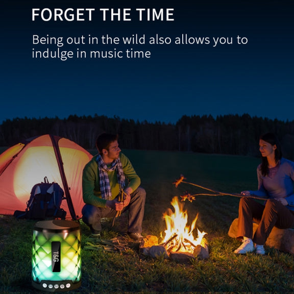 T&G TG155 Bluetooth 4.2 Mini Portable Wireless Bluetooth Speaker with Colorful Lights(Green)
