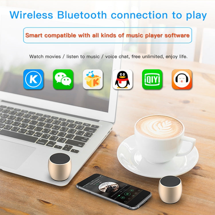 SARDiNE F1 Aluminium Alloy Stereo Wireless Bluetooth Speaker with Charging Dock, Support Hands-free(Gold) - free shipping - PMC Jewellery - Order now!