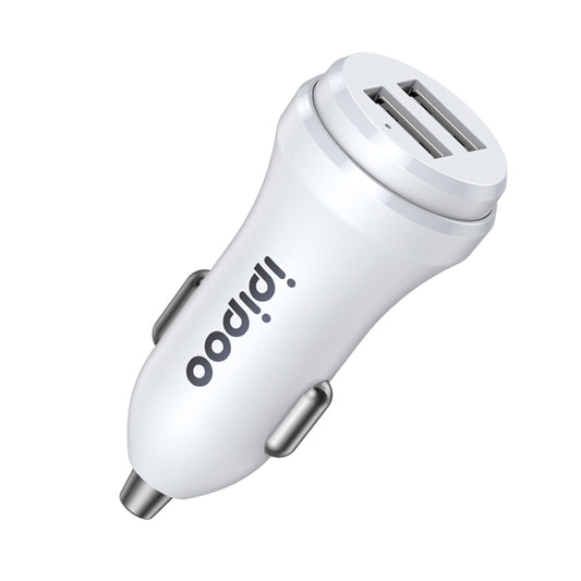 ipipoo XP-1 Dual USB Car Fast Charging Charger with Android Line (White) - free shipping - PMC Jewellery - Order now!