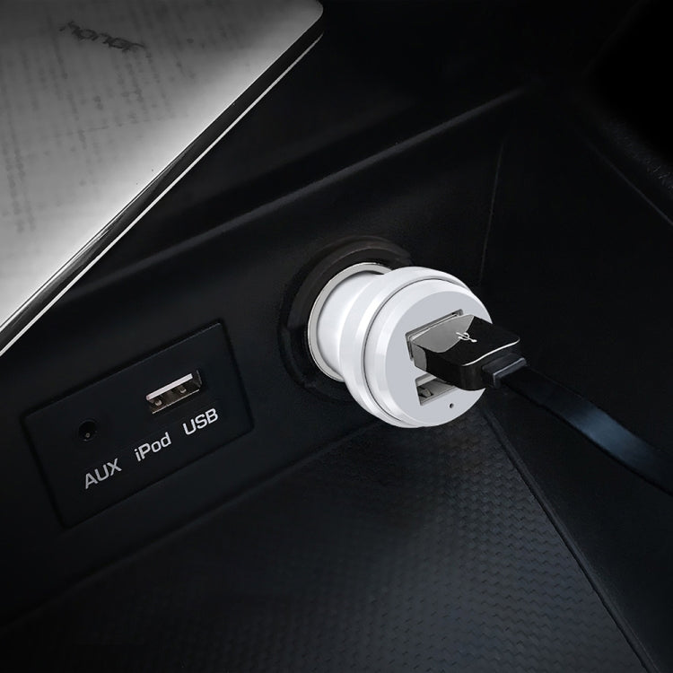 ipipoo XP-1 Dual USB Car Fast Charging Charger with Android Line (White) - free shipping - PMC Jewellery - Order now!