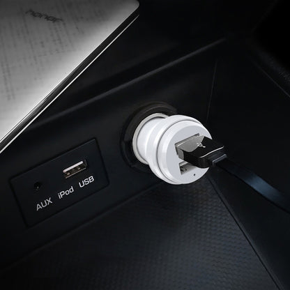 ipipoo XP-1 Dual USB Car Fast Charging Charger with Android Line (White) - free shipping - PMC Jewellery - Order now!