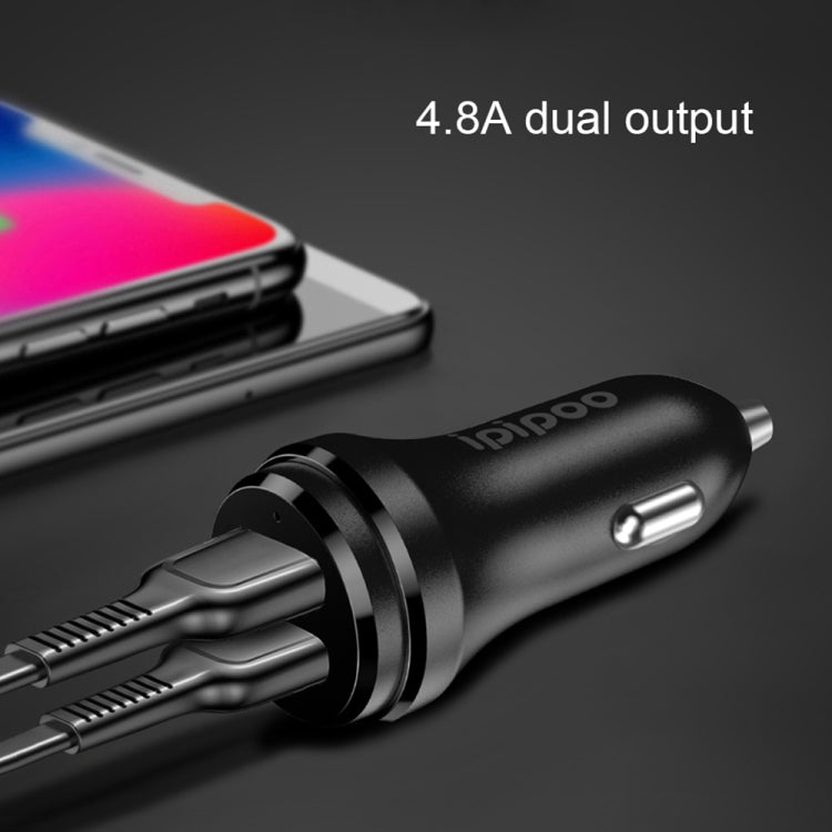 ipipoo XP-1 Dual USB Car Fast Charging Charger with Android Line (White) - free shipping - PMC Jewellery - Order now!