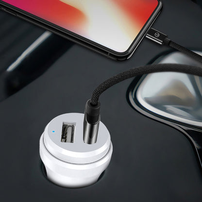 ipipoo XP-1 Dual USB Car Fast Charging Charger with Android Line (White) - free shipping - PMC Jewellery - Order now!