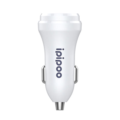 ipipoo XP-1 Dual USB Car Fast Charging Charger with Android Line (White) - free shipping - PMC Jewellery - Order now!