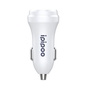 ipipoo XP-1 Dual USB Car Fast Charging Charger with Android Line (White)