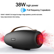 ZEALOT S27 Multifunctional Bass Wireless Bluetooth Speaker, Built-in Microphone, Support Bluetooth Call & AUX & TF Card & 1x93mm + 2x66mm Speakers(Black)