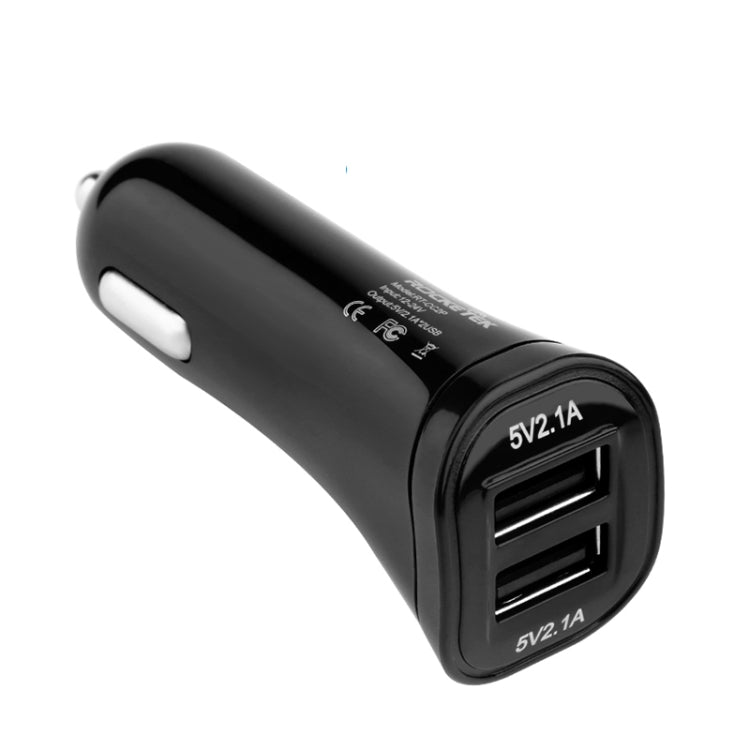 ROCKETEK CC2P DC 5V 4.2A Dual USB Smart Car Charger - Car Charger by ROCKETEK | Online Shopping South Africa | PMC Jewellery | Buy Now Pay Later Mobicred