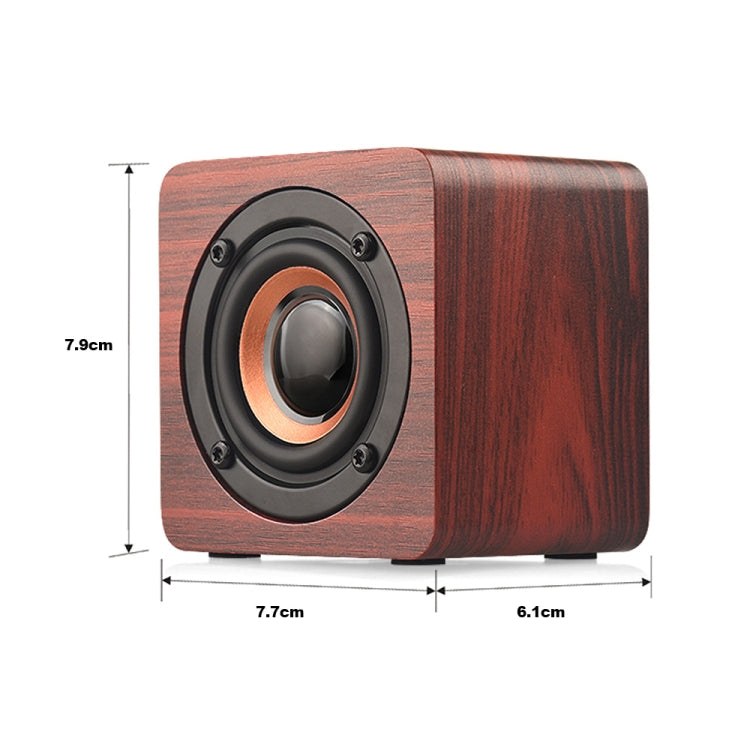 Q1 Wooden Mini Portable Mega Bass Wireless Bluetooth Speaker(Red) - Mini Speaker by PMC TechLife | Online Shopping South Africa | PMC TechLife