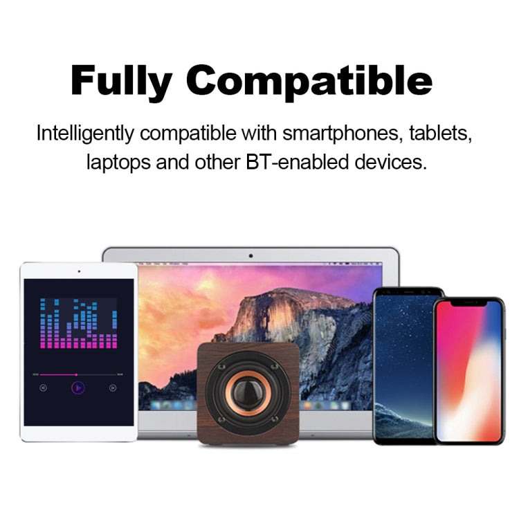 Q1 Wooden Mini Portable Mega Bass Wireless Bluetooth Speaker(Red) - Mini Speaker by PMC TechLife | Online Shopping South Africa | PMC TechLife