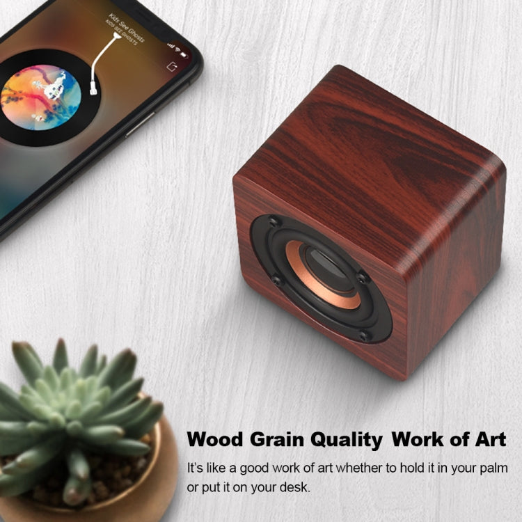 Q1 Wooden Mini Portable Mega Bass Wireless Bluetooth Speaker(Red) - Mini Speaker by PMC TechLife | Online Shopping South Africa | PMC TechLife