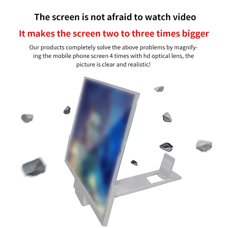 F3 14 inch Radiation Protection Universal Mobile Phone Screen Amplifier 3D HD Video Amplifier with Stand(Black) - Screen Magnifier by PMC TechLife | Online Shopping South Africa | PMC TechLife
