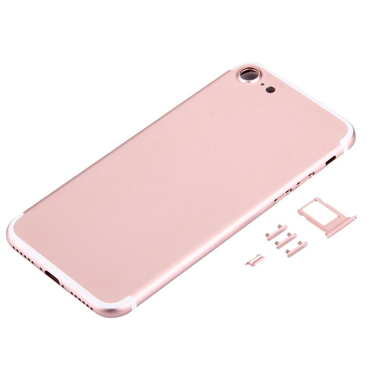 5 in 1 for iPhone 7 (Back Cover + Card Tray + Volume Control Key + Power Button + Mute Switch Vibrator Key) Full Assembly Housing Cover(Rose Gold) - Back Cover by PMC TechLife | Online Shopping South Africa | PMC TechLife