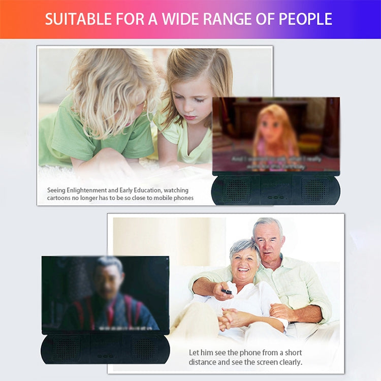 F9 10 inch Universal Chargeable Mobile Phone Screen Amplifier HD Video Amplifier with Silicone Suction Cup Stand & Bluetooth Speaker(Black) - Screen Magnifier by PMC TechLife | Online Shopping South Africa | PMC TechLife