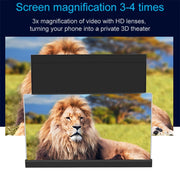 F18 12 inch Rotatable Folding Universal Mobile Phone Screen Amplifier HD Video Amplifier with Block Light Card, Book Shape Version(Black)