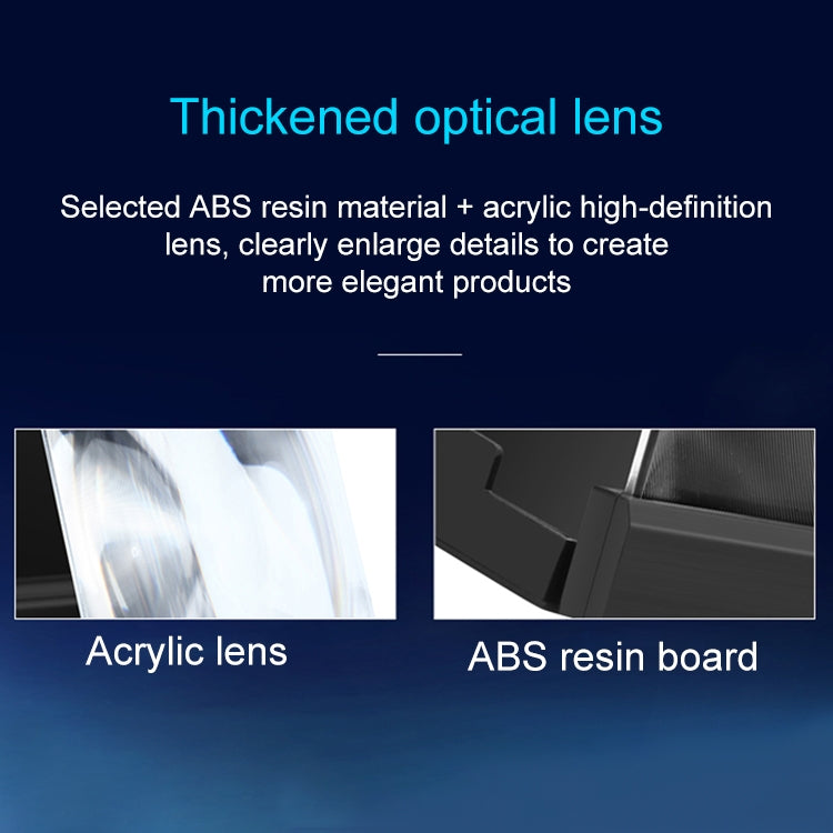 F18 12 inch Rotatable Folding Universal Mobile Phone Screen Amplifier HD Video Amplifier with Block Light Card, Book Shape Version(Black) - Screen Magnifier by PMC TechLife | Online Shopping South Africa | PMC TechLife