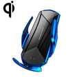 Q2 15W Universal Rotation Infrared Induction Magnetic Car Wireless Charging Mobile Phone Holder with Micro USB + 8 Pin + Type-C / USB-C Magnetic Connector(Blue) - Wireless Charger Holders by PMC TechLife | Online Shopping South Africa | PMC TechLife