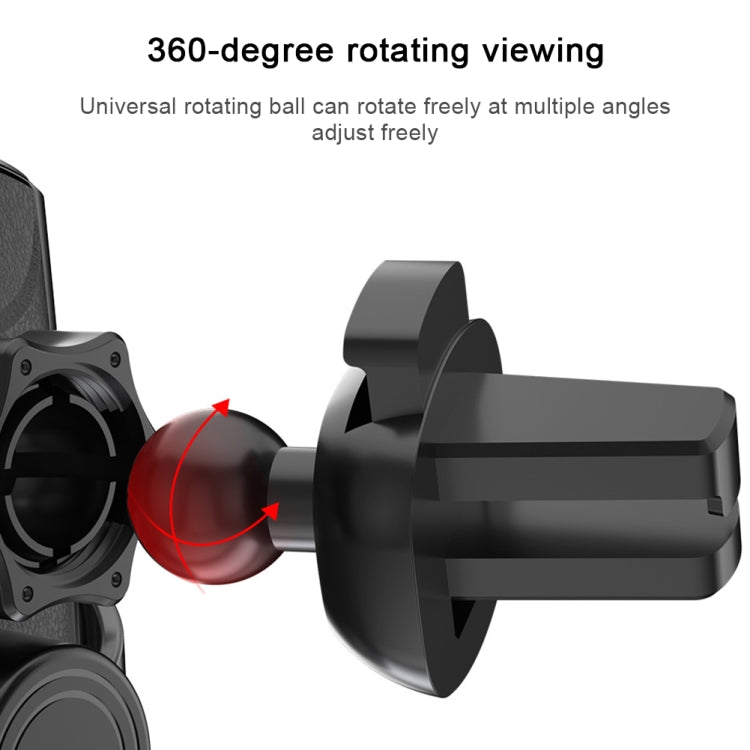 Q2 15W Universal Rotation Infrared Induction Magnetic Car Wireless Charging Mobile Phone Holder with Micro USB + 8 Pin + Type-C / USB-C Magnetic Connector(Blue) - Wireless Charger Holders by PMC TechLife | Online Shopping South Africa | PMC TechLife