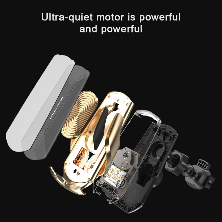 Q2 15W Universal Rotation Infrared Induction Magnetic Car Wireless Charging Mobile Phone Holder with Micro USB + 8 Pin + Type-C / USB-C Magnetic Connector(Blue)