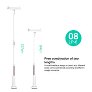 UBN-20 Universal 360 Degrees Rotating Detachable Three-stage Lazy Bracket Mobile Phone / Tablet Desktop Bracket (Silver)
