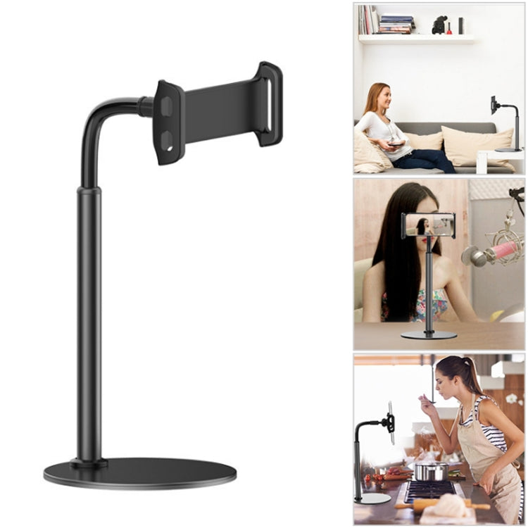 ZM-15 Rotatable Aluminum Alloy Desktop Stand Lazy Stand for 4.7-12.9 inch Mobile Phones / Tablets(Black) - Desktop Holder by PMC TechLife | Online Shopping South Africa | PMC TechLife
