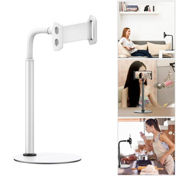 ZM-15 Rotatable Aluminum Alloy Desktop Stand Lazy Stand for 4.7-12.9 inch Mobile Phones / Tablets (White)