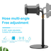 ZM-15 Rotatable Aluminum Alloy Desktop Stand Lazy Stand for 4.7-12.9 inch Mobile Phones / Tablets(Black)