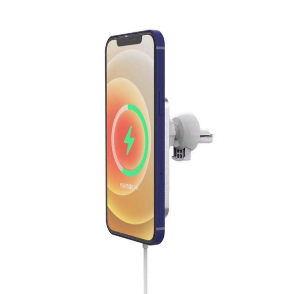 X16 Magsafe Car Air Outlet Vent Mount Clamp Holder 15W Fast Charging Qi Magnetic Wireless Charger(Black)