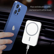 X16 Magsafe Car Air Outlet Vent Mount Clamp Holder 15W Fast Charging Qi Magnetic Wireless Charger(Black)