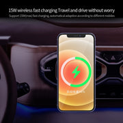 X16 Magsafe Car Air Outlet Vent Mount Clamp Holder 15W Fast Charging Qi Magnetic Wireless Charger(Black)