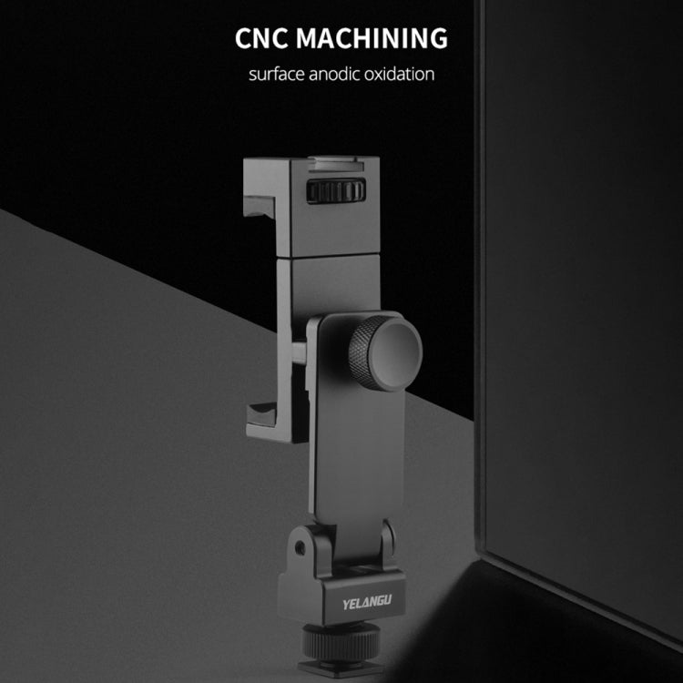 YELANGU PC10 360 Degree Rotating Horizontal Vertical Shooting Phone Clamp Holder Bracket (Black) - Desktop Holder by YELANGU | Online Shopping South Africa | PMC TechLife | Buy Now Pay Later Mobicred