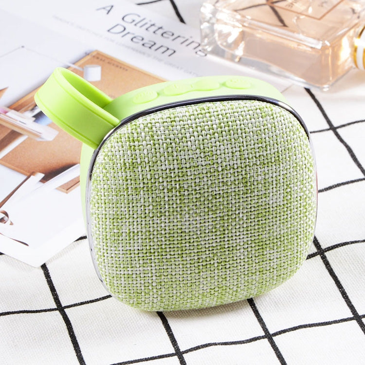 X25new Cloth Texture Square Portable Mini Bluetooth Speaker, Support Hands-free Call & TF Card & AUX(Green) - Mini Speaker by PMC TechLife | Online Shopping South Africa | PMC TechLife