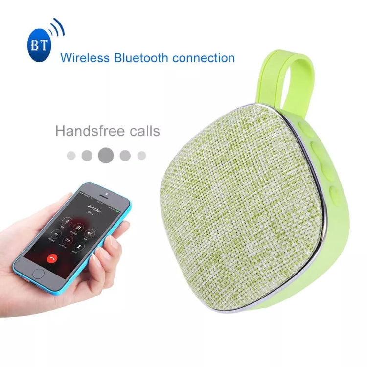 X25new Cloth Texture Square Portable Mini Bluetooth Speaker, Support Hands-free Call & TF Card & AUX(Green) - Mini Speaker by PMC TechLife | Online Shopping South Africa | PMC TechLife