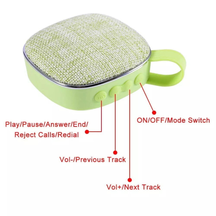 X25new Cloth Texture Square Portable Mini Bluetooth Speaker, Support Hands-free Call & TF Card & AUX(Blue)