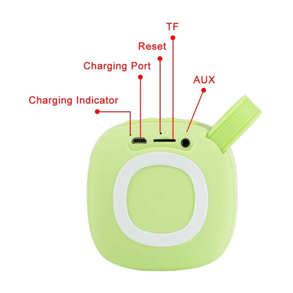 X25new Cloth Texture Square Portable Mini Bluetooth Speaker, Support Hands-free Call & TF Card & AUX(Blue)