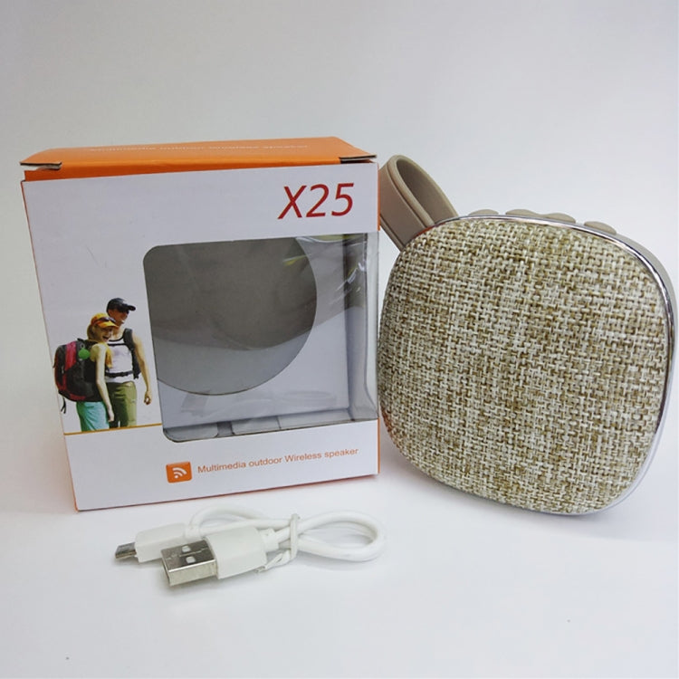 X25new Cloth Texture Square Portable Mini Bluetooth Speaker, Support Hands-free Call & TF Card & AUX(Blue)