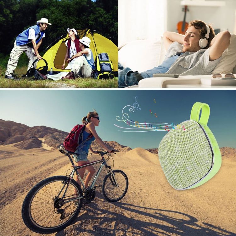 X25new Cloth Texture Square Portable Mini Bluetooth Speaker, Support Hands-free Call & TF Card & AUX(Green) - Mini Speaker by PMC TechLife | Online Shopping South Africa | PMC TechLife