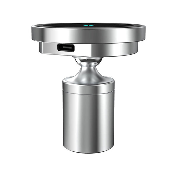 12PRO 15W Aluminum Alloy MagSafe Magnetic Car Wireless Charger Mobile Phone Holder (Silver)